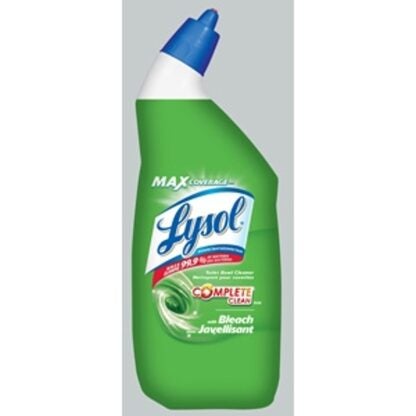 Lysol 34062-FYF Toilet Bowl Cleaner with Bleach, 710 mL Bottle, Liquid, Apple-Like, Blue