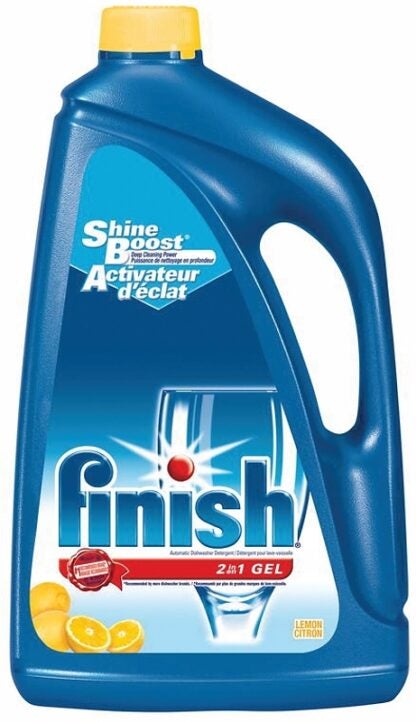 Finish 31514-DNA Dishwasher Detergent, 1.6 L, Gel, Lemon, Blue