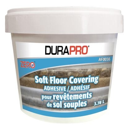 Dura Pro AF0036-378 Floor Covering Adhesive, Liquid, Light Tan, 3.78 L, Can