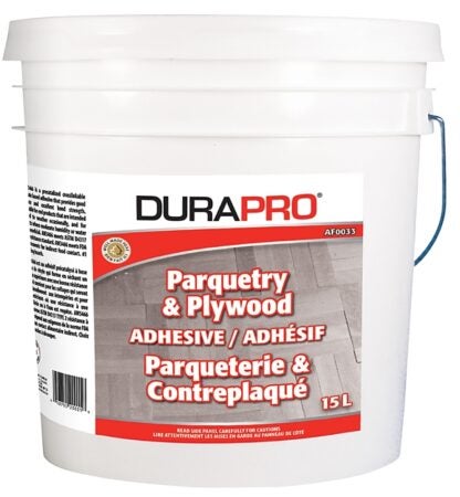 Dura Pro AF0033-015 Parquetry and Plywood Adhesive, Yellow, 15 L, Pail