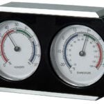 Thermor TR415 Hygrometer, -10 to 130 deg F, Black/Silver