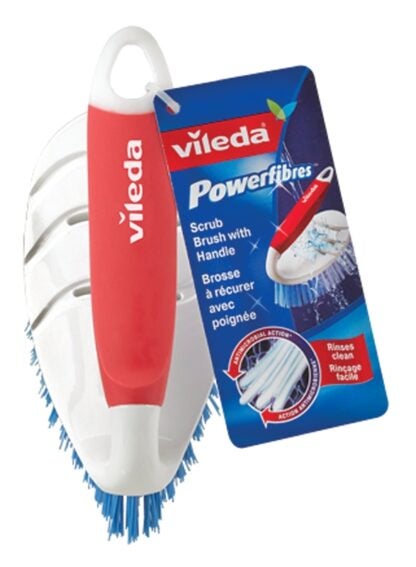 Vileda 148215 Scrub Brush, Red/White Handle