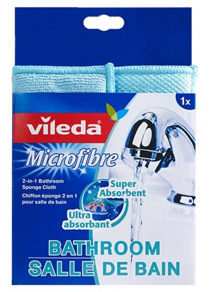 Vileda 144813 Bath Cloth, Microfiber, Blue