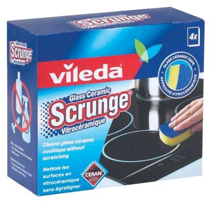 Vileda Scrunge 122221 Scouring Pad, 4/PK