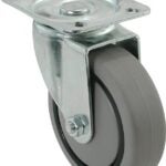 Shepherd Hardware 3731 Swivel Wheel Caster, 3 in Dia Wheel, 180 lb Load, Thermoplastic Rubber, Gray