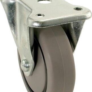 Shepherd Hardware 3732 Rigid Wheel Caster, 3 in Dia Wheel, 180 lb Load, Thermoplastic Rubber, Gray