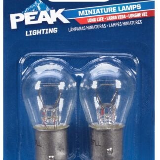 Peak 2057LL-BPP Miniature Automotive Bulb, 12.8 V, 27 W, Incandescent Lamp, Bayonet, Clear