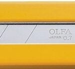 Olfa 5006 Utility Knife, 25 mm W Blade, Stainless Steel Blade, Symmetrical Handle, Yellow Handle