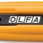 Olfa 1086095 Safety Knife with Tape Slitter, Stainless Steel Blade, Curved, Symmetrical Handle