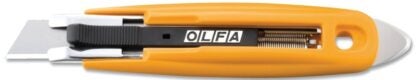 Olfa 1086095 Safety Knife with Tape Slitter, Stainless Steel Blade, Curved, Symmetrical Handle