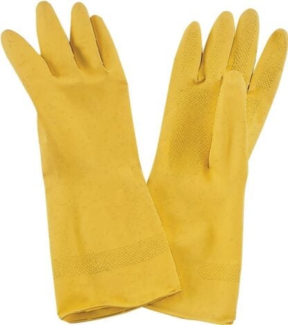 ProSource PVG-12B Disposable Work Gloves, For All Genders, L, 12.6 in L, Straight Thumb, Wide Cuff, Latex Sells in Quantity of 12