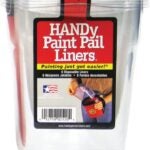 Handy Products BER-2520-CT Paint Pail Liner, 1 qt, Plastic, Clear