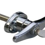 Ideal Security SKT9303 Garage Door Lock, 4 in L Shaft, Alike Key, Chrome