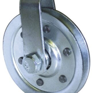 Ideal Security SK7113 Garage Door Pulley, 3 in Dia, 0.399 in Dia Bore, Steel, Galvanized