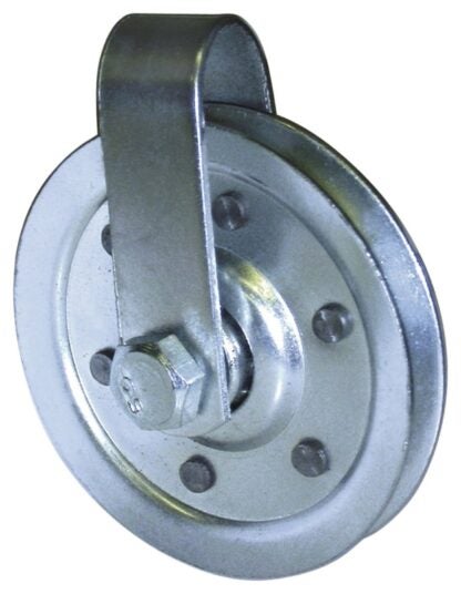 Ideal Security SK7113 Garage Door Pulley, 3 in Dia, 0.399 in Dia Bore, Steel, Galvanized