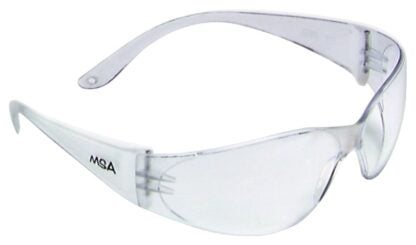 Safety Works 10006315 Close-Fitting Safety Glasses, Anti-Fog, Anti-Scratch Lens, Rimless Frame, Clear Frame