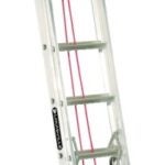 Louisville L-2324-20 Extension Ladder, 240 in H Reach, 200 lb, 1-1/2 in D Step, Aluminum