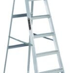 Louisville AS2108 Step Ladder, 147 in Max Reach H, 7-Step, 250 lb, Type I Duty Rating, 3 in D Step, Aluminum