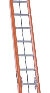 Louisville L-3022-PT Series L-3022-28PT Extension Ladder, 300 lb, 28-Step, 1-1/2 in D Step, Fiberglass