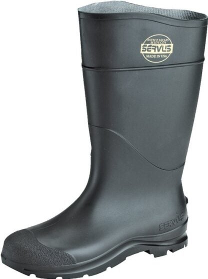 Servus 18822-9 Knee Boots, 9, Black, PVC Upper, Insulated: No