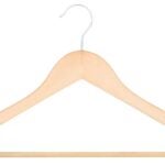 Simple Spaces HEA00040G-N Cloth Hanger Set, 6.6 lb Capacity, Steel/Wood, Natural