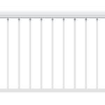 Imperial Legacy KD404272W Railing, 72 in L Actual, Aluminum, White