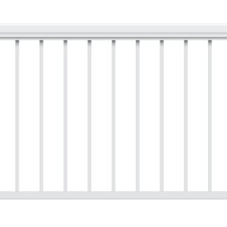 Imperial Legacy KD404272W Railing, 72 in L Actual, Aluminum, White