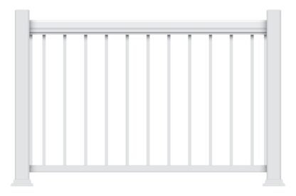 Imperial Legacy KD404272W Railing, 72 in L Actual, Aluminum, White