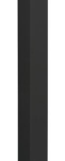 Imperial P214022 Stair Post, 2 in L, 2 in W, 40-1/2 in H, Aluminum, Black