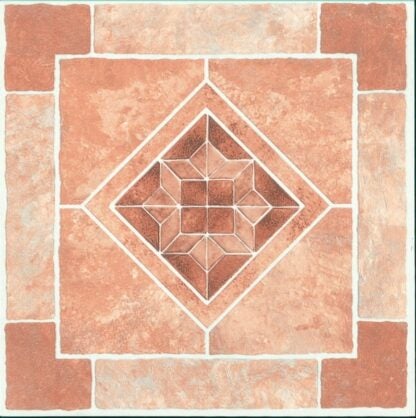 ProSource CL2071 Vinyl Floor Tile, 12 in L Tile, 12 in W Tile, Square Edge, Diamond Stone