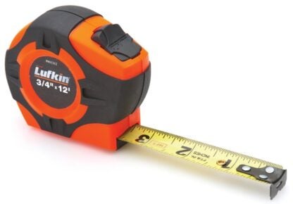 Crescent Lufkin P1000 Series PHV1312N Tape Measure, 12 ft L Blade, 3/4 in W Blade, ABS Case, Orange Case