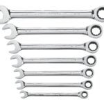 GearWrench 9317 Wrench Set, 7-Piece, Steel, Polished Chrome, Specifications: SAE Measurement