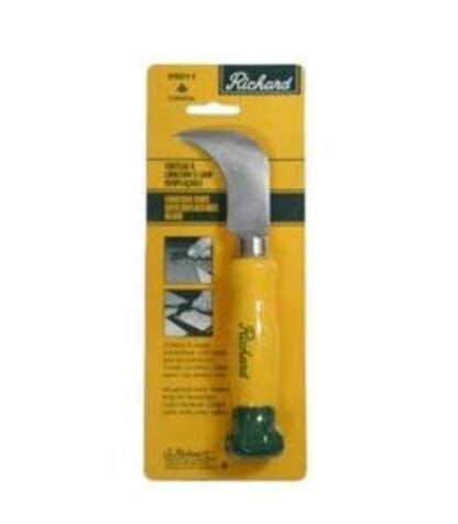 Richard C-1 Long Point Flooring Knife, Chrome Vanadium Steel Blade, Ergonomic Handle, Birchwood Handle