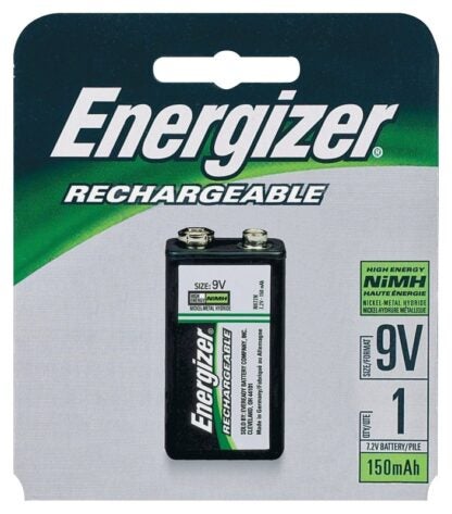 Energizer NH22NBP Rechargeable Battery, 1.2 V Battery, 175 mAh, Nickel-Metal Hydride, Green/Silver