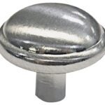 Richelieu DP0218195 Cabinet Knob, 15/16 in Projection, Metal, Brushed Nickel, 10/PK