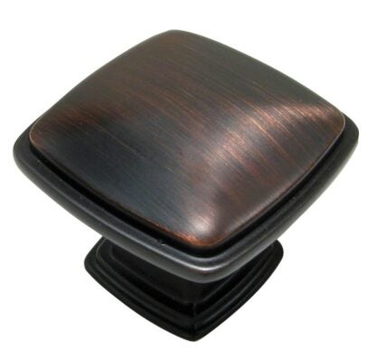 Richelieu 8109 Series DP81091BORB Square Cabinet Knob, 31/32 in Projection, Metal, Brushed Oil-Rubbed Bronze