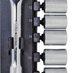 Vulcan 13PC-3M Socket Set, Chrome Vanadium Steel, Chrome