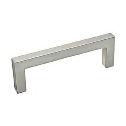 Richelieu BP87396195 Cabinet Pull, 4-3/16 in L Handle, 13/32 in H Handle, 1-3/8 in Projection, Metal, Brushed Nickel