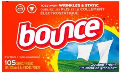 Bounce 82355 Fabric Softener Dryer Sheet, Fresh Linen