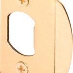 Defender Security E 2349 Door Strike Plate, 2-1/4 in L, 1-7/16 in W, Steel, Brass