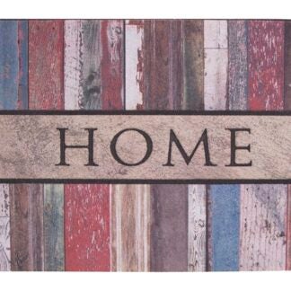 Simple Spaces T1995 Door Mat, 30 in L, 18 in W, Flocking Pattern, Polyester Surface