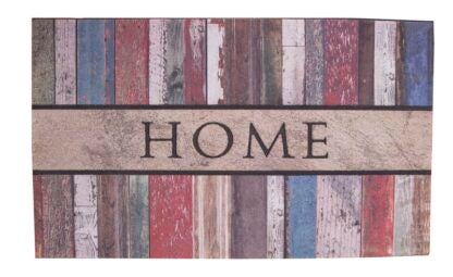 Simple Spaces T1995 Door Mat, 30 in L, 18 in W, Flocking Pattern, Polyester Surface