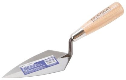 Vulcan 16655 Brick Trowel, 5.5 in L Blade, 2.875 in W Blade, HCS Blade, Hardwood Handle