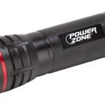 PowerZone 12098 Tactical Flashlight, AA Battery, LED Lamp, 700 Lumens, 150 m Beam Distance, 5 hrs Run Time, Black