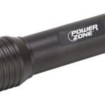 PowerZone 12106 Tactical Flashlight, AA Battery, LED Lamp, 1000 Lumens, 150 m Beam Distance, 12 hrs Run Time, Black