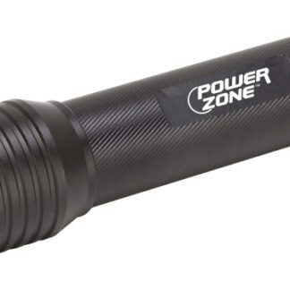 PowerZone 12106 Tactical Flashlight, AA Battery, LED Lamp, 1000 Lumens, 150 m Beam Distance, 12 hrs Run Time, Black