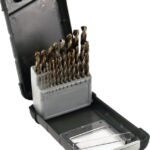 Vulcan 203380OR Metal Index Drill Bit Set, 21-Piece, M35 Steel with 5% Cobalt, Coffee