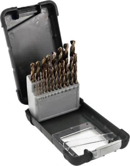 Vulcan 203380OR Metal Index Drill Bit Set, 21-Piece, M35 Steel with 5% Cobalt, Coffee