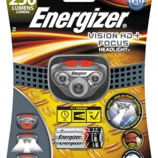 Energizer HDDIN32E Headlight, AAA Battery, Alkaline Battery, LED Lamp, 315 Lumens Lumens, 85 m Beam Distance, Gray