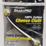 StainPro 606 Cheese Cloth, 5 yd L, 36 in W, Cotton, 1-Ply